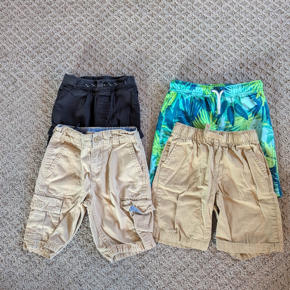 Kids Tan and Black Shorts Set